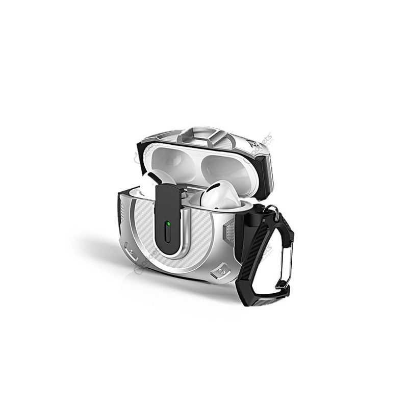 Coteci Airpods 4 Battle Armor Carbon Fiber Print Case